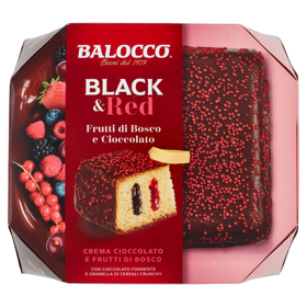 Balocco Colomba"Black&Red" cu fructe de padure si ciocolata 650gr