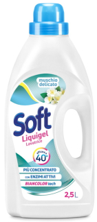 Detergent lichid gel Soft cu musc alb 2500 ml